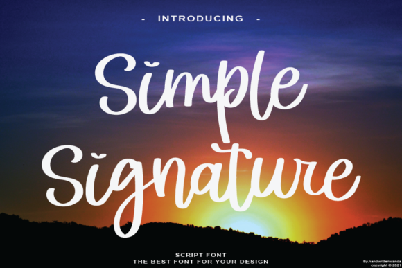 Simple Signature Font Poster 1