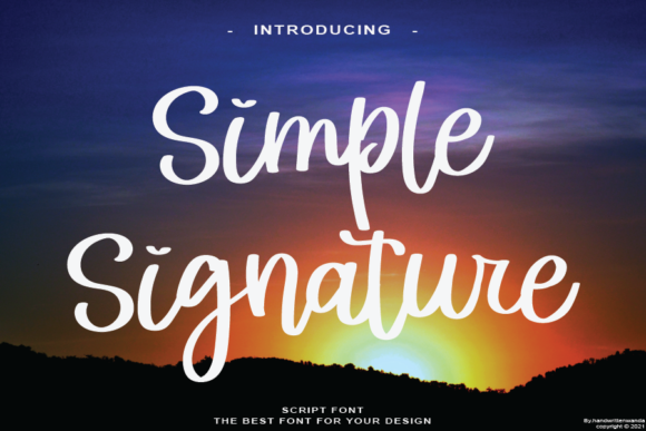 Simple Signature Font Simple Signature Font Poster 1