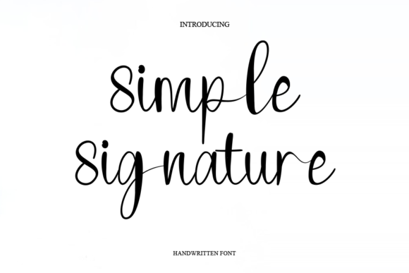 Simple Signature Font Poster 1