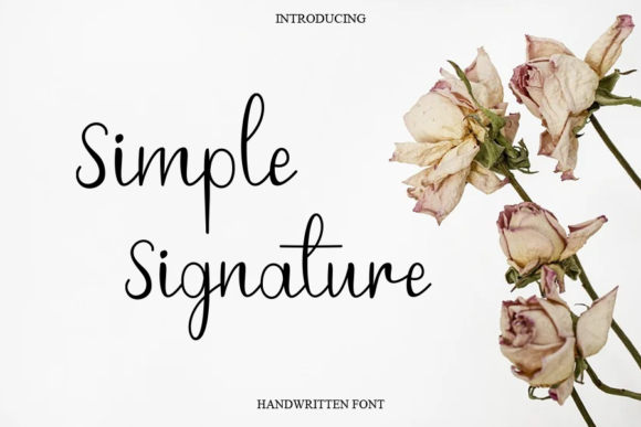 Simple Signature Font Poster 1