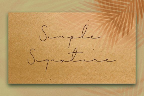 Simple Signature Font Poster 1