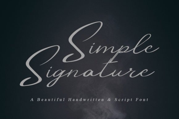 Simple Signature Font Poster 1