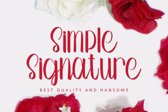 Simple Signature Font Poster 1