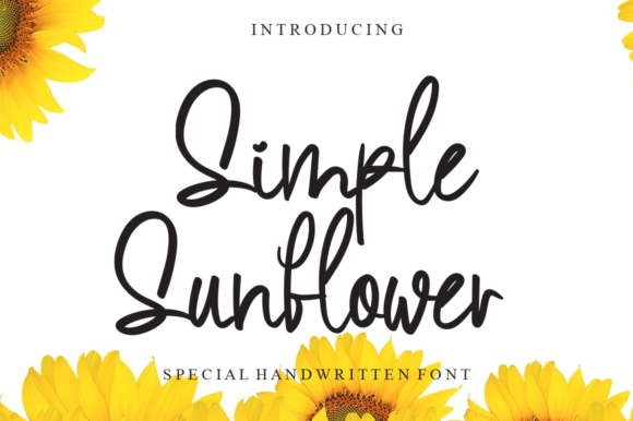 Simple Sunflower Font Poster 1