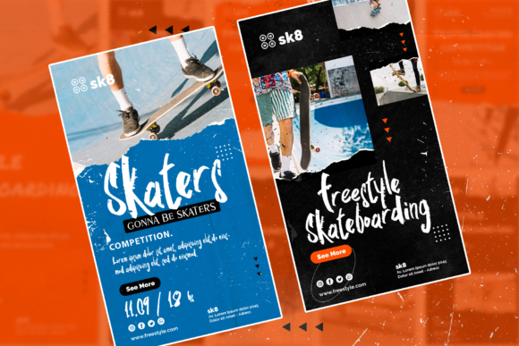 Skate Fall Font Poster 7