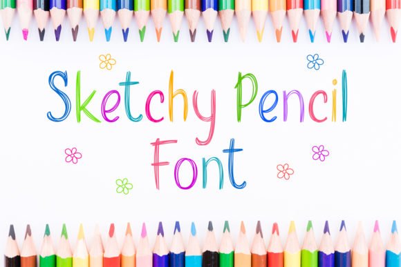 Sketchy Pencil Font Poster 1