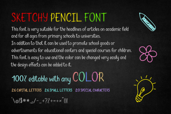 Sketchy Pencil Font Poster 2