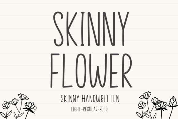 Skinny Flower Font Poster 1