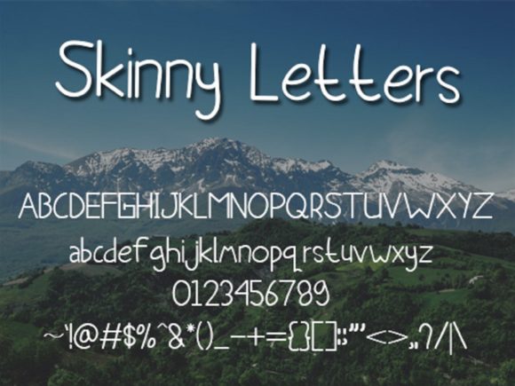 Skinny Letters Font Poster 2