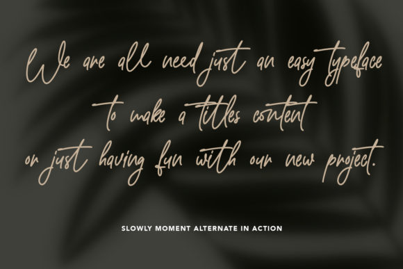 Slowly Moment Font Poster 4