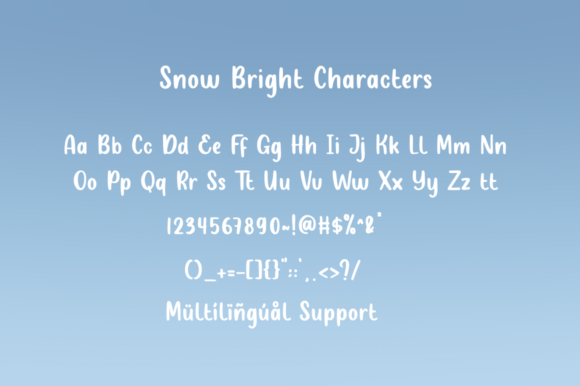 Snow Bright Font Poster 7