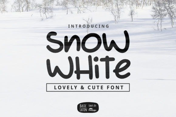 Snow White Font Poster 1