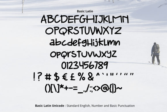 Snow White Font Poster 2