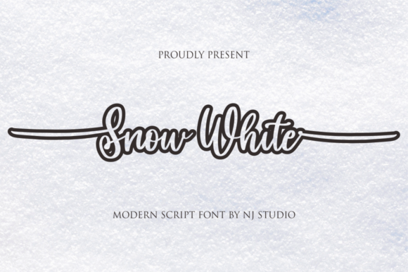 Snow White Font Poster 1