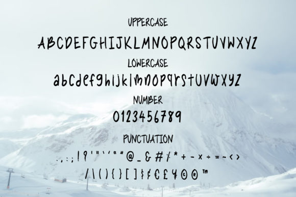 Snowflake Font Poster 3