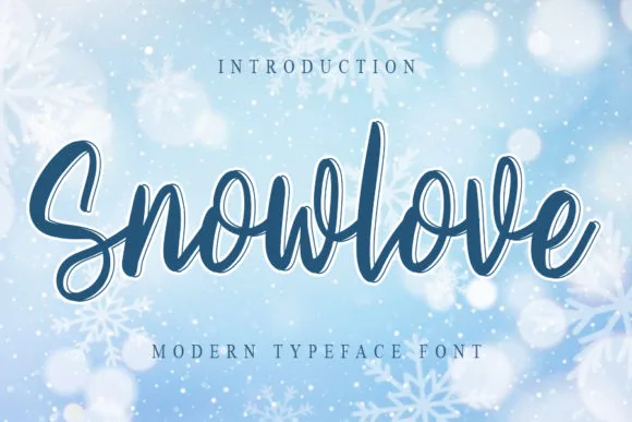 Snowlove Font Snowlove Font Poster 1