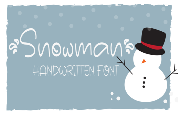 Snowman Font Poster 1