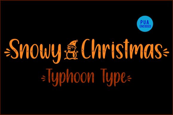 Snowy Christmas Font Poster 2