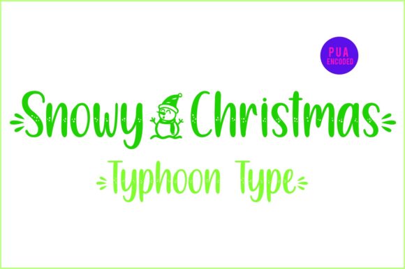 Snowy Christmas Font Poster 3