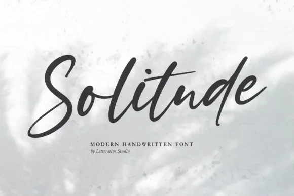 Solitude Font Solitude Font Poster 1
