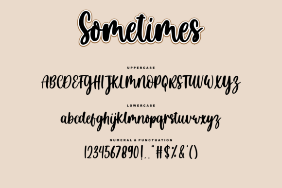 Sometimes Font Poster 7