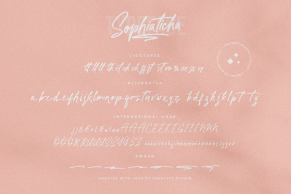 Sophiaticha Font Poster 9