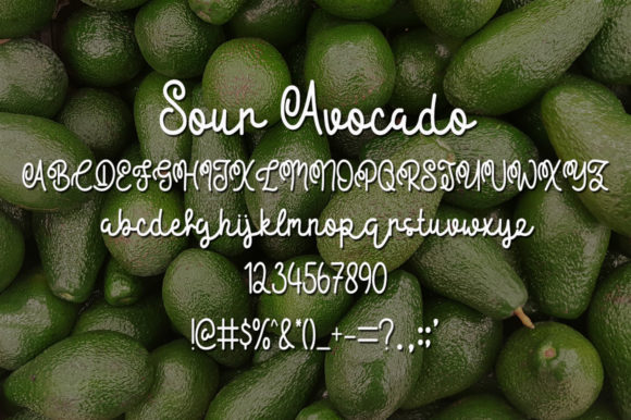 Sour Avocado Font Poster 4