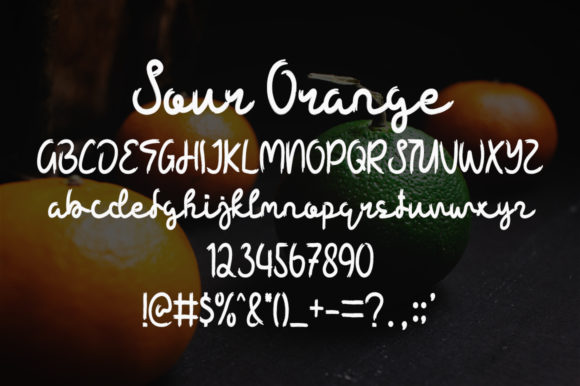 Sour Orange Font Poster 5