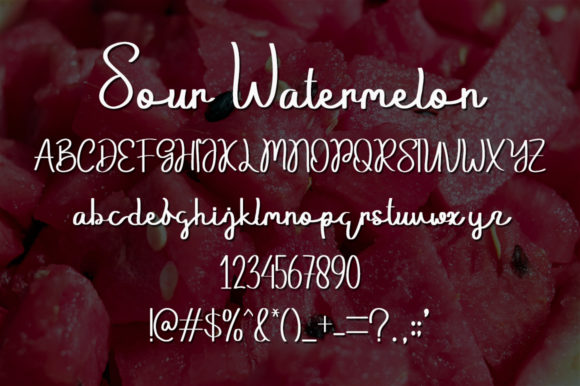 Sour Watermelon Font Poster 5