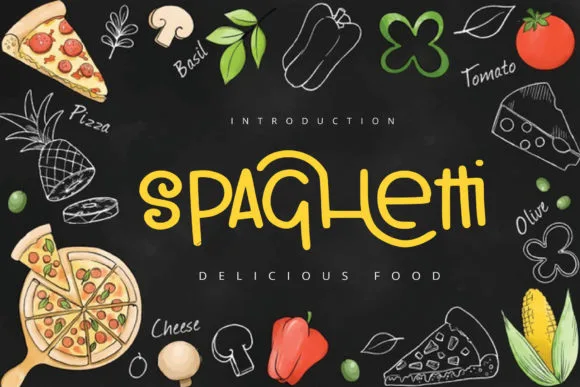 Spaghetti Font Spaghetti Font Poster 1