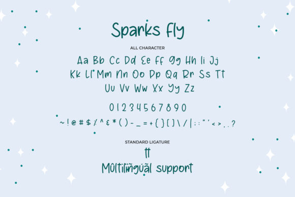Sparks Fly Font Poster 2