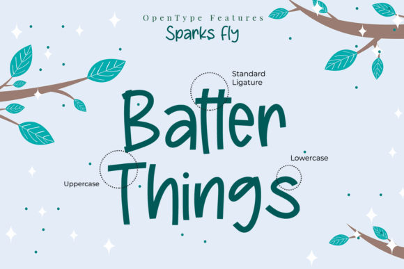 Sparks Fly Font Poster 3
