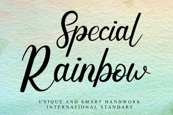 Special Rainbow Font Special Rainbow Font Poster 1
