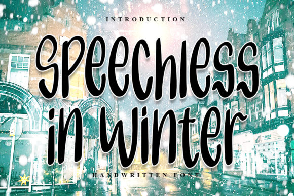 Speechless in Winter Font Poster 1