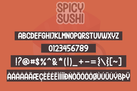 Spicy Sushi Font Poster 5