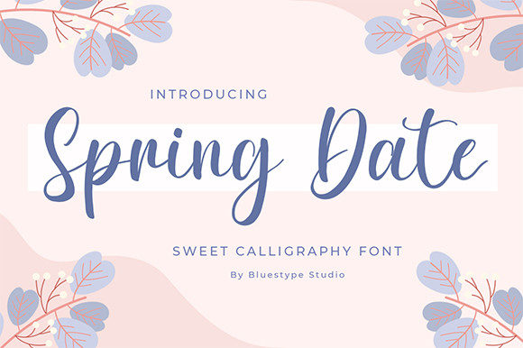 Spring Date Font Poster 1