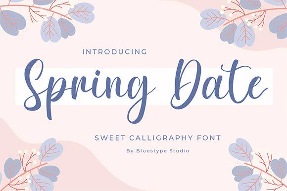 Spring Date Font Spring Date Font Poster 1