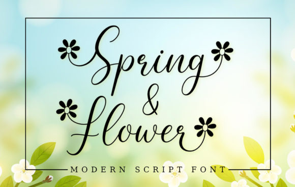 Spring Flower Font Poster 1