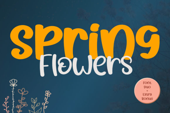 Spring Flowers Font Poster 1