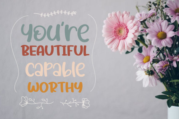 Spring Flowers Font Poster 2