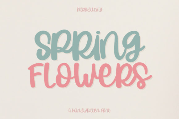 Spring Flowers Font Poster 1