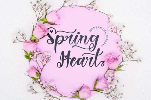 Spring Heart Font Poster 1