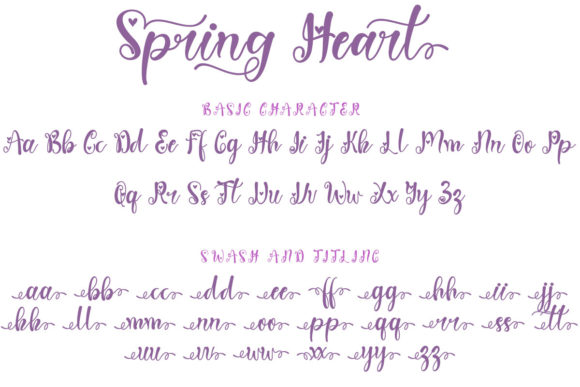 Spring Heart Font Poster 9