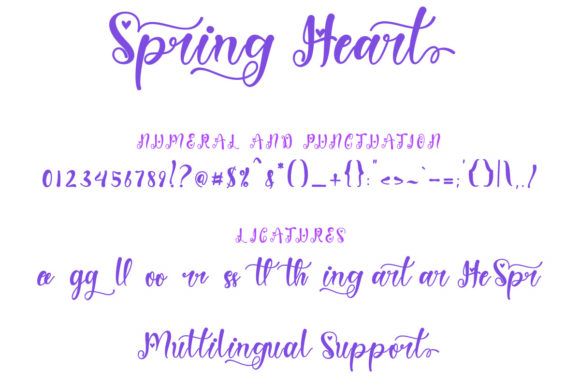 Spring Heart Font Poster 10