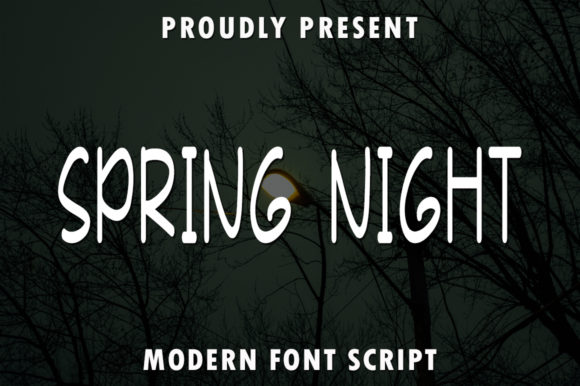 Spring Night Font Poster 1