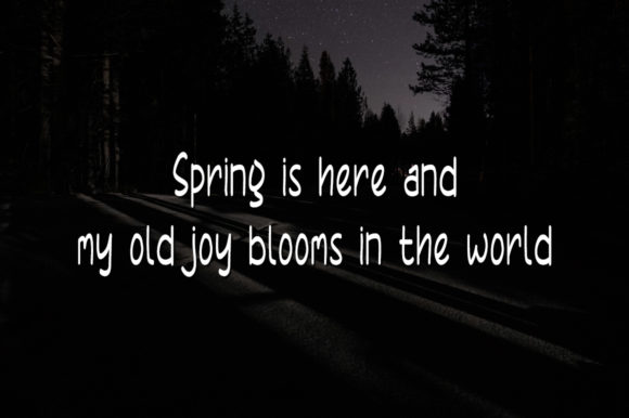 Spring Night Font Poster 3