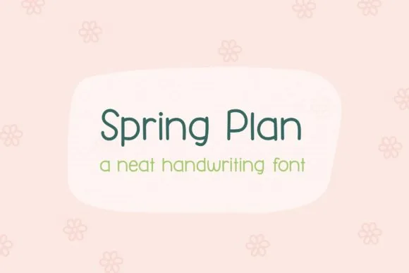 Spring Plan Font Poster 1