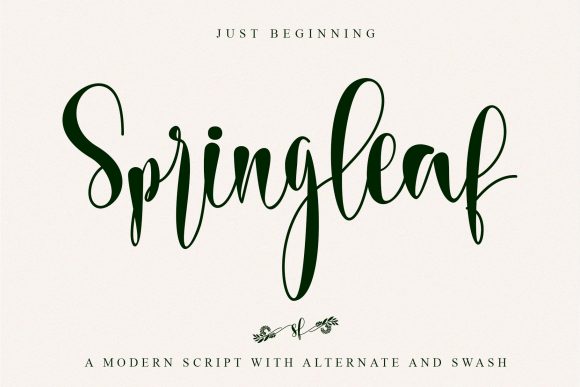 Springleaf Font Poster 1