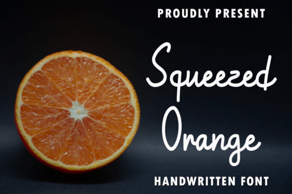 Squeezed Orange Font Poster 1