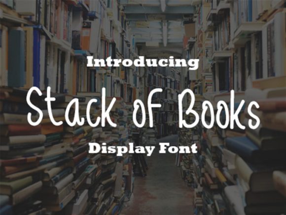 Stack of Books Font